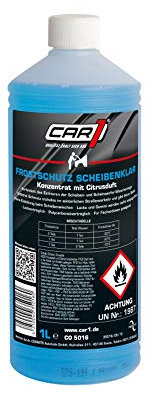 CAR1 Scheibenfrostschutz Scheibenklar Frontscheibe Heckscheibe Konzentrat Citrusduft Flasche 1L