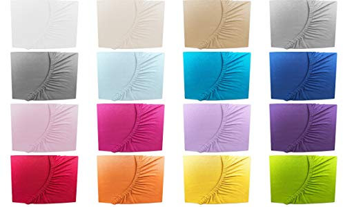 028 Kinder Baby Jersey Spannbettlaken Orange 70x140 cm