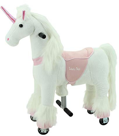 Sweety Toys 7257 Reittier Einhorn auf Rollen für 3 bis 6 Jahre- Riding Animal