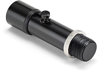 On-Stage QK-2B Adaptateur de clip de microphone à libération rapide pour un échange aisé de microphone, support sans vis avec bouton poussoir et connexion à clipser, filetage 5/8-27, anti-chocs,