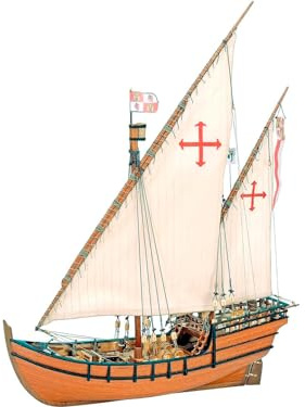Artesanía Latina - Maquette de Bateau en Bois - Caravelle Espagnole de la Découverte de l'Amérique, La Niña - Modèle 22410, Échelle 1:65 - Modèles Réduits à Assembler - Niveau Moyen