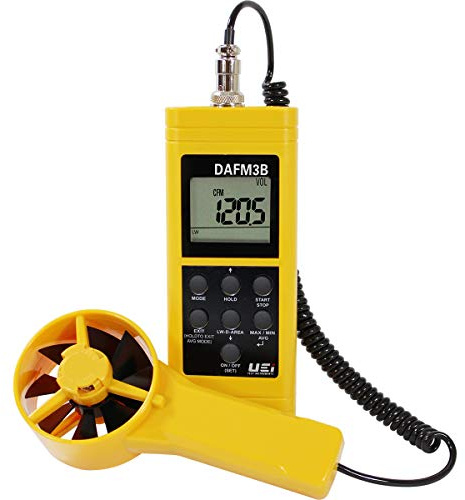 UEi Test Instruments DAFM3B Digital Airflow Meter, Yellow