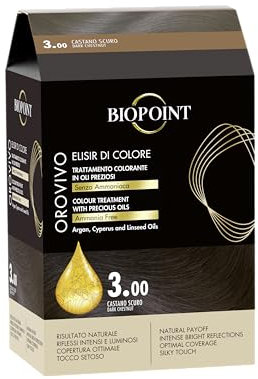 Biopoint Orovivo - Elisir di Colore, Set Tinta Capelli in Olio Senza Ammoniaca, Azione Nutriente e Illuminante, Dona un Colore Intenso e Brillante, 142 ml