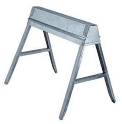 Ebco Silver Folding Sawhorse (SS29), 29 x 23.75 x 23.75, 4 Blade, Galvanized Steel