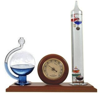 Ambient Weather WS-YG501 Galileo Thermometer, Hygrometer and Glass Fluid Barometer