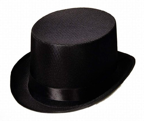 Satin-Zylinder schwarz, Kopfweite:59