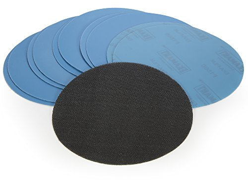 holz-metall 16 Stück Schleifscheiben 300 mm Siliziumkarbid Korn 60-400 mit Auflage für Winkelschleifmaschine, Tischschleifmaschine