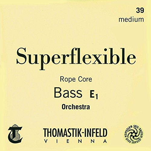 Thomastik Corde Contrebasse 4/4 Superflexible - corde Si me cble en acier, filage chrome, accord solo, moyen