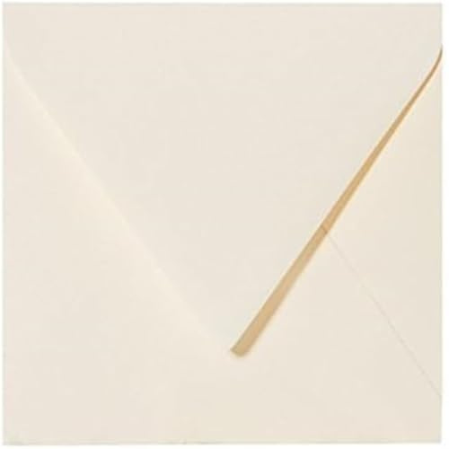 Paper24 Kvadratiska kuvert 155 x 155 mm (120 g/m²), fyrkantiga kuvert utan fönster, för bröllopskort (15 x 15 cm, 150 x 150 mm)