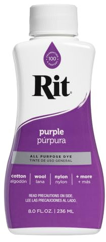Rit All-Purpose Liquid Dye, Purple, Textilfarbe für Naturfaser, 236ml