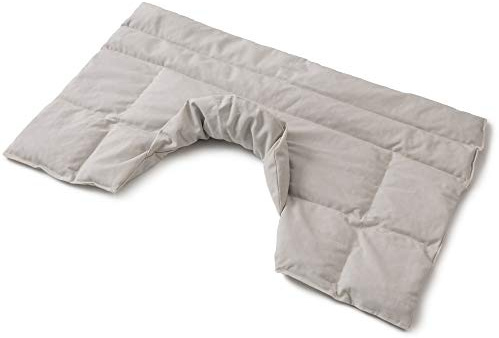 Cuscino termico cervicale XL per collo, spalle e schiena - Cuscino termico con semi di colza - Ecru -
