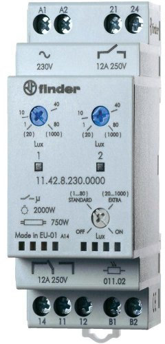 Finder Timerlichtschalter, 230 V ac, 2-Kanal, Schraubanschluss