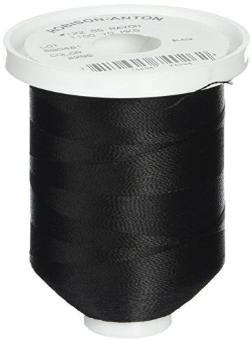 Robison-Anton Rayon Super Strength Thread, Solid Colors, 1100-Yard, Black