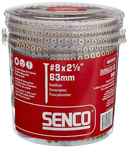 Senco 08F250Y DuraSpin #8 x 2-1/2 inch Collated Wood Screw 800 ct.
