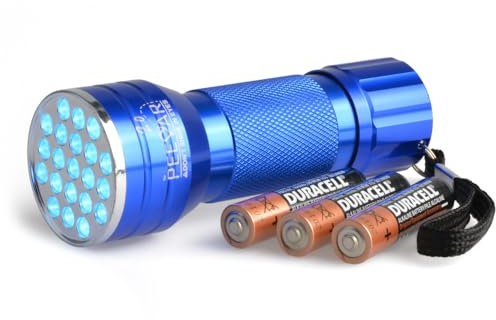 PeeDar 2.0 UV Pet Urine Detector Black Light LED Flashlight + Cat & Dog Behaviour Guide. Ultra Bright Optimal 380-385NM Wavelength Finds Invisible Stains Instantly! Stop Pet Pee Issues Forever