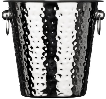 Premiere Housewares 0507992 Secchiello per Champagne/Vino, Acciaio Inox, Effetto Martellato