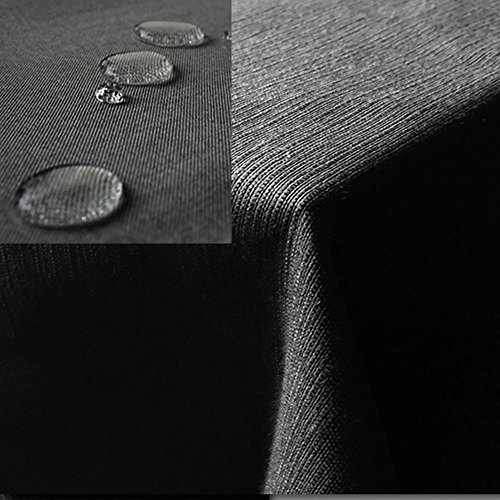 JEMIDI Mantel Mesa Rectangular 130 x 160 cm - Manteles Antimanchas Repelente al Agua - Mantel Exterior Jardin e Interior imitación de Lino - para Cocina Comedor salón terraza