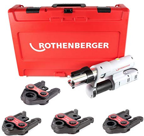 Rothenberger elektrohydraulische Fitting-Pressmaschine ROMAX AC ECO Presskontur TH Set mit Pressbacken TH 16 / 20 / 26 / 32 mm