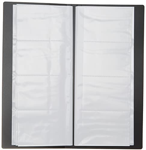 EXXO by HFP 24468 Visitenkartenbuch mit eingeschweißten Hüllen, für 240 Visitenkartenarten PP-Vollkunststoff, schwarz, 275x120mm