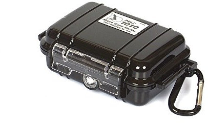 Peli 1010 Peli Micro Case, Wasserdichtes Behältnis für Kleine Utensilien, IP67 Wasserdicht, 0,3L Volumen,, Transparent/ Schwarze Gummieinlage
