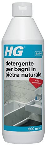 HG Detergente per Bagni in Pietra Naturale, Anticalcare Concentrato Utilizzabile sulle Piastrelle di Vasche da Bagno e Docce per Rimuovere Residui di Sapone e Calcare, 500 ml