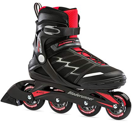 Bladerunner by Rollerblade Advantage Pro XT Men's Adult Fitness Inline Skate, Black and Red, Inline Skates ,12