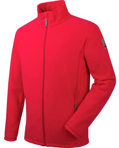 WÜRTH MODYF Fleecejacke Peter – Atmungsaktives Arbeitsfleece – perfekt für Handwerk, Werkstatt, Arbeiten im Freien, rot, Größe XXL
