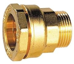 Raccord PE eau laiton serrage ext M 27 20x27