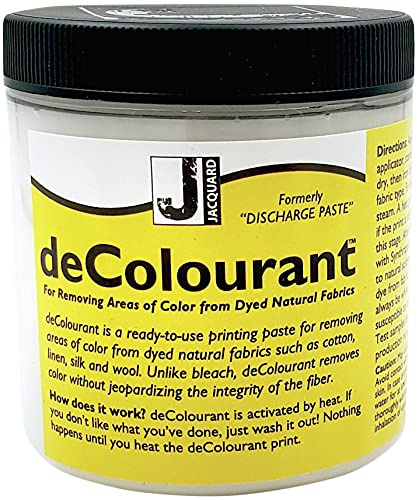 Jacquard deColourant Fabric Dye Remover Colour Discharge Agent for Cotton, Rayon & Natural Fibres Removes and Lightens Existing Dyes for Tie Dye, Batik & Fabric Art Projects 240ml