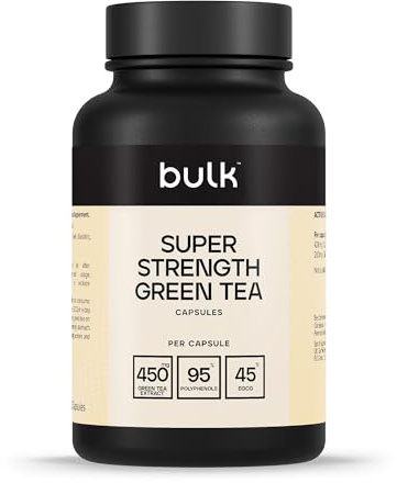 Bulk Super Strength Green Tea Capsules, 450 mg, Pack of 90, Packaging May Vary