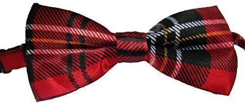 Fat-catz-copy-catz Small Ladies, kids unisex fashion novelty fancy dress dickie bow tie for weddings: tartan, animal, spotted free UK P&P (small tartan bow tie)