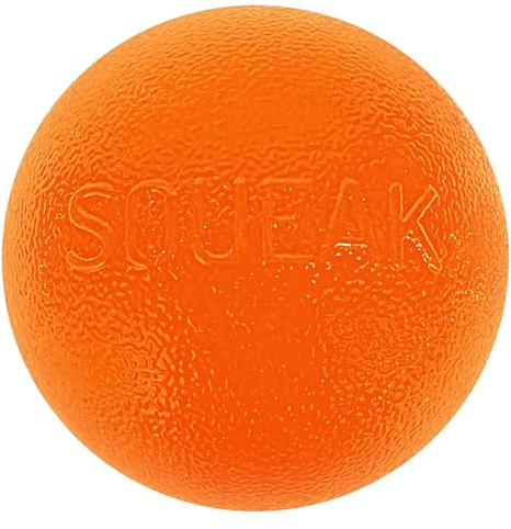 Outward Hound by Planet Dog Squeak Ball Bouncy Fetch Dog Toy, Orange