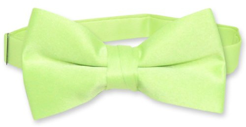 Vesuvio Napoli BOY'S BOWTIE Solid LIME GREEN Color Youth Bow Tie