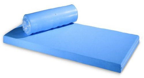 Standard-Pflegematratze RG35 90x200x12 cm, Rollmatratze mit blauem Bezug