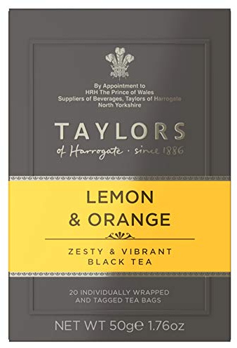 Taylors of Harrogate Lemon and Orange, 20 Tea Bags (Pack of 6, Total 120 Teabags)