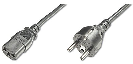 DIGITUS Netz-Anschlusskabel - 1.2 m - CEE 7/7 (Typ-F) auf C13 - Stecker / Buchse - H05VVF3G - 0.75 mm²