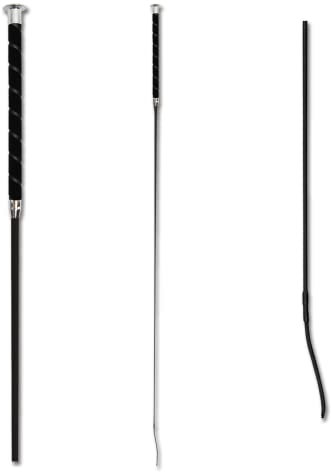 WALDHAUSEN Dressurgerte - Veloursgriff, 110 cm, schwarz