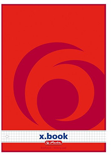 Herlitz 733436 Briefblock A4, kariert, gelocht, 100 Blatt (10er Vorteilspack)