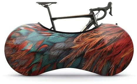 Velo Sock Cykel inomhusöverdrag för förvaring och transport, elastiskt smutsskyddstyg, cykelresskydd med snäppfästen, flera mönster, snyggt tillbehör – Rio