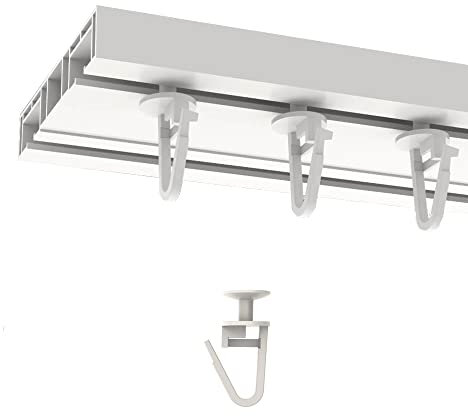 ISIK Gardinengleiter Gardinenhaken Faltenhaken 11mm bis zu 300 Stück (200)