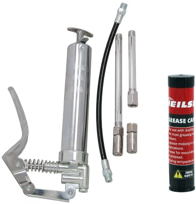 120gm/120CC PISTOL GRIP GREASE GUN SET WITH ACCESSORIES CARTRIDGE FLEXIBLE HOSE KIT