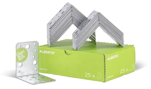 Alberts 846589 Vinkelanslutning | sendzimirgalvanisering | 90 x 90 x 65 mm | Uppsättning om 25