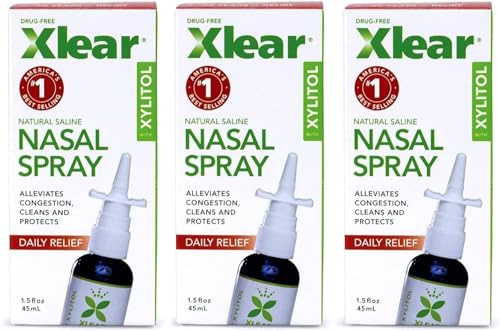 Xlear Natural Nasal Spray with Xylitol, 1.5 fl oz (Pack of 3)