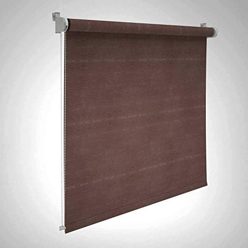 etérea Klemmfix Rollo Plissee Jalousie, Sonnnenschutz & Verdunklungsrollo, Rollo ohne Bohren - 60x160 cm, Dunkel Braun