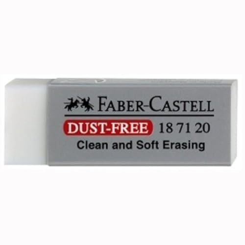 Faber-Castell Radiergummi, Kunststoff, ohne PVC, 62 x 22 x 13 mm, Grau, 10 Stück