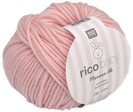 Rico Baby Merino dk 003 rosa Babywolle Merinowolle extrafine zum Stricken und Häkeln
