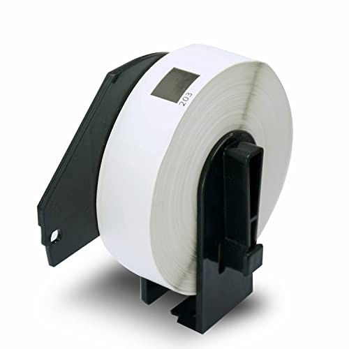 BETCKEY - 1 Rotolo DK-11203 Etichette per Raccoglitori Compatibile con Brother, 17mm x 87mm, 300 Etichette per Stampanti di Etichette Brother QL