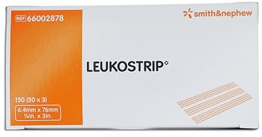 Leukostrip Skin Closure Strips, 7.6 x 0.64 cm