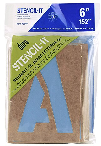 Duro by Graphic Products Stencil-It Oil Board Stencil Set, 6