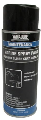 Yamaha Yamalube Marine Spray Paint-Dark Bluish Grey Metallic, 1 Can, #ACC-MRNPA-IT-4D